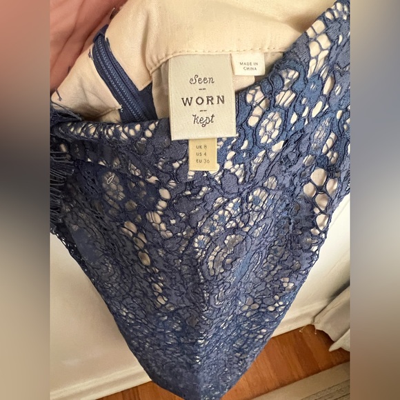 Awesome set from Anthropologie. Seen worn kept is brand. Size 4. Lace. Crop top - Picture 3 of 4